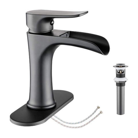 YUNDOOM Waterfall bathroom faucet with serene flow for a spa-like bathroom