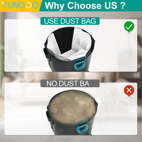 YUNGOO VF3502 easy, tool-free disposal and replacement.