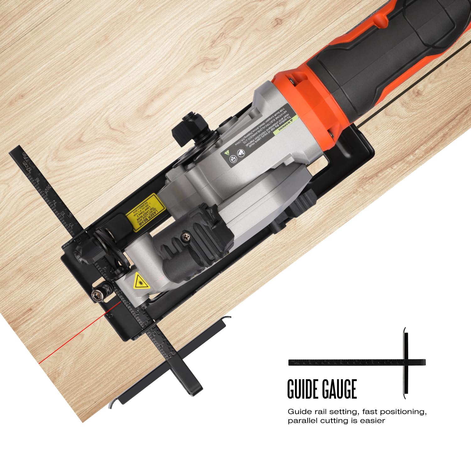 Depth and bevel adjustment controls on Yunirvana mini saw for versatile angles