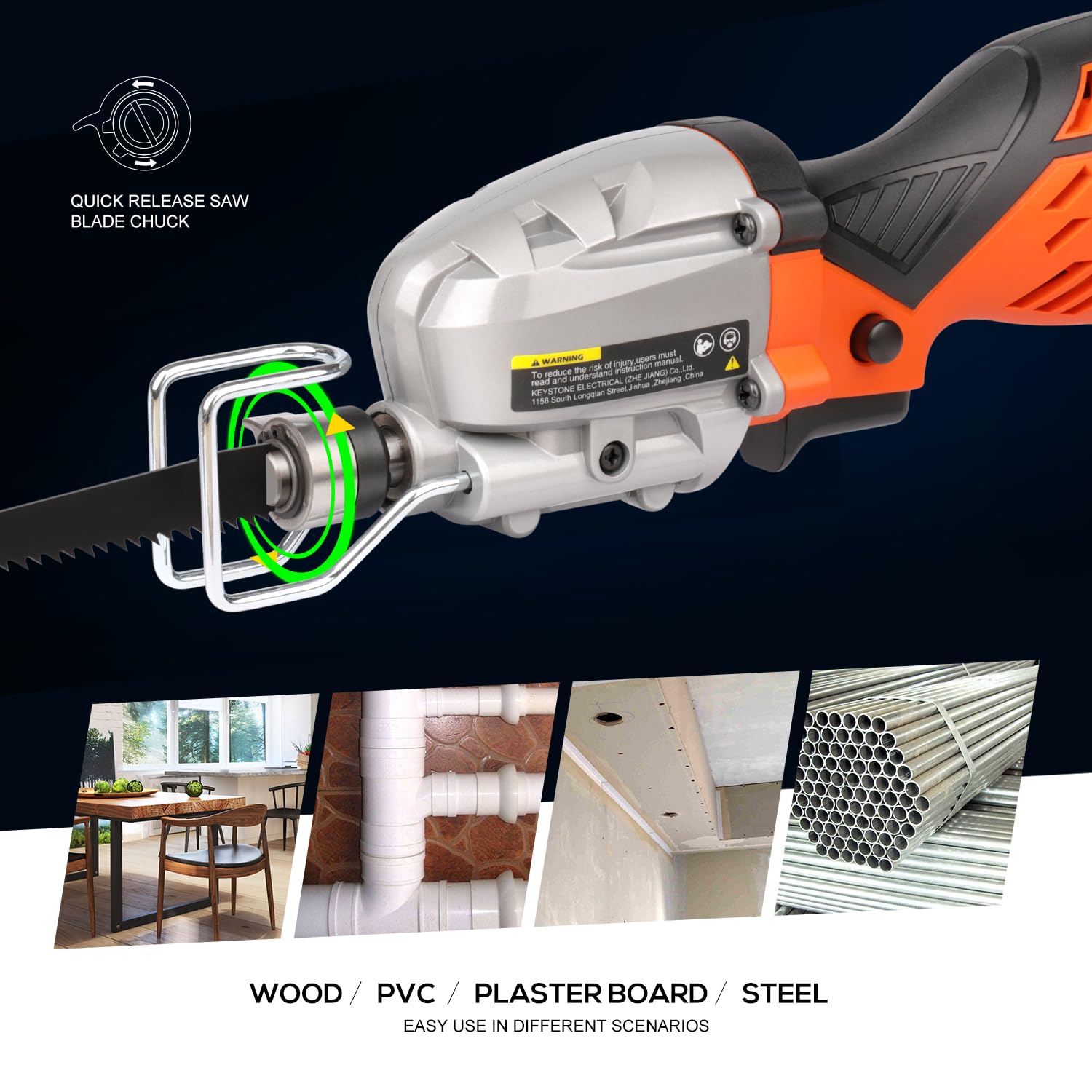 Yunirvana 1-2-inch stroke length enables deeper cuts in wood and metal