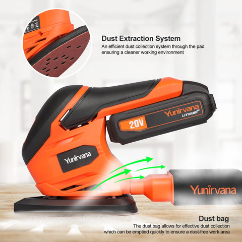 Yunirvana ergonomic handle shot for comfortable extended sanding