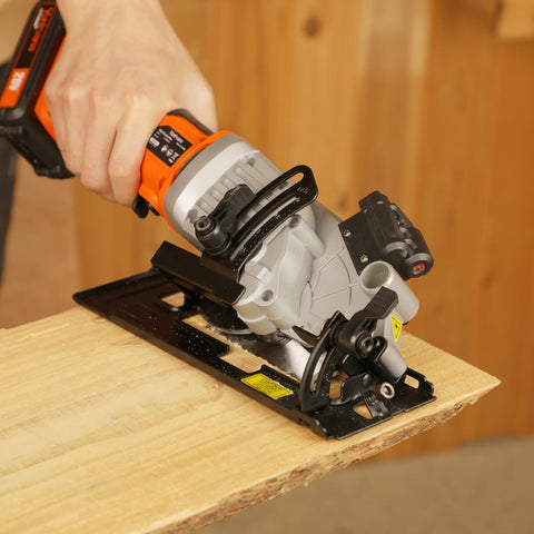 Yunirvana Mini Circular Saw charger and battery for on-site readiness.