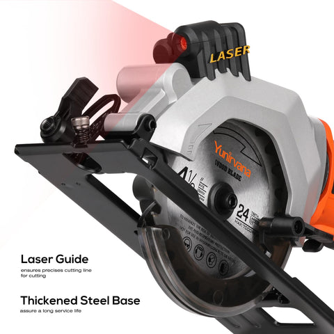 Yunirvana Mini Circular Saw operates on 20V cordless power for mobility.