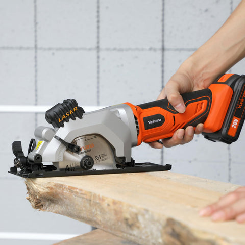 Yunirvana Mini Circular Saw rip guide for accurate straight cuts.