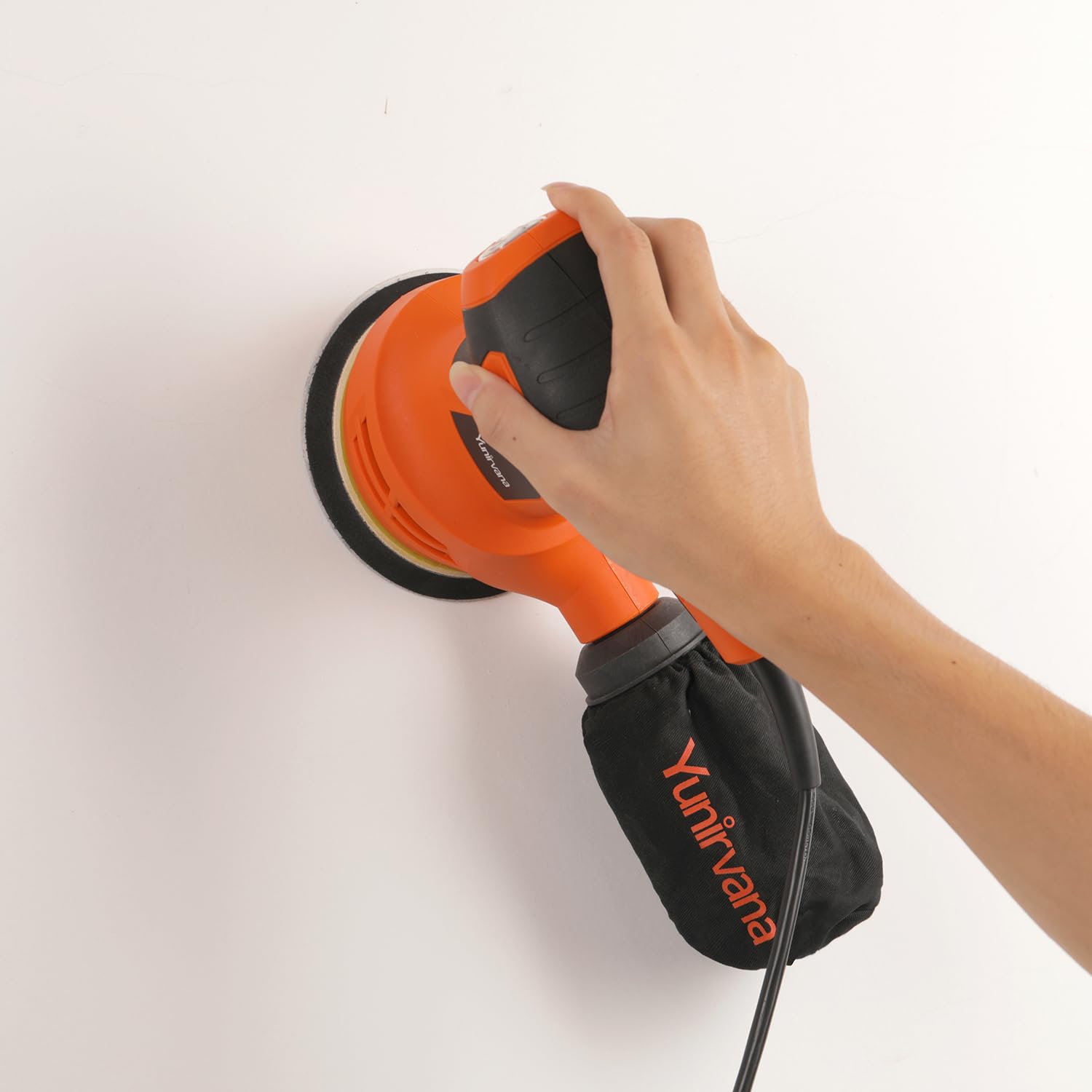 Yunirvana orbital sander ergonomic rubberized grip for comfortable control