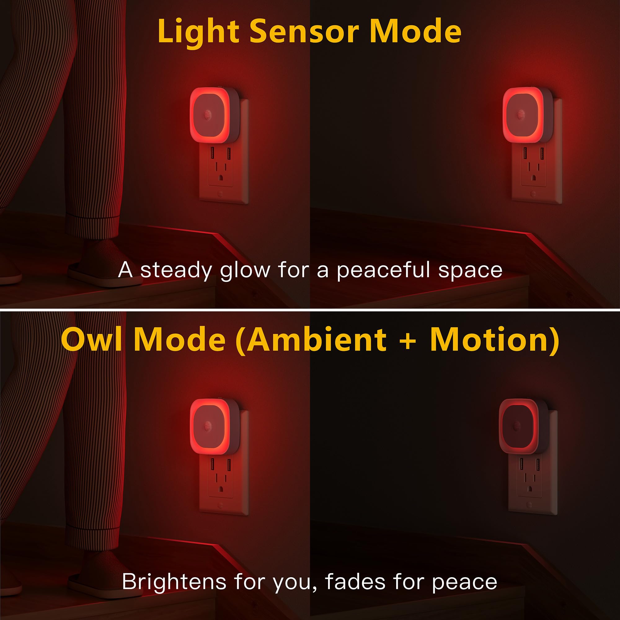 YUNLEX dusk-to-dawn light sensor auto-switches for continuous low night lighting.