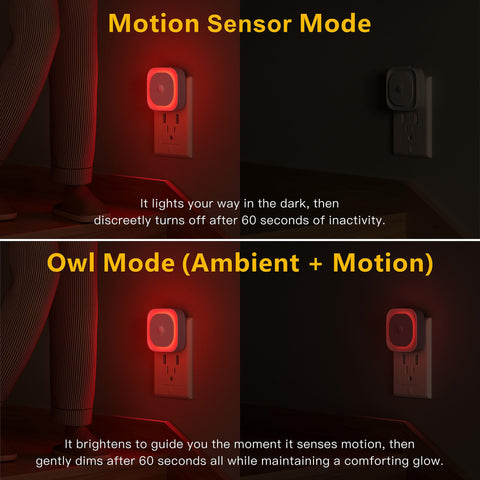 YUNLEX owl mode illuminates more when movement is detected for safer entryways.