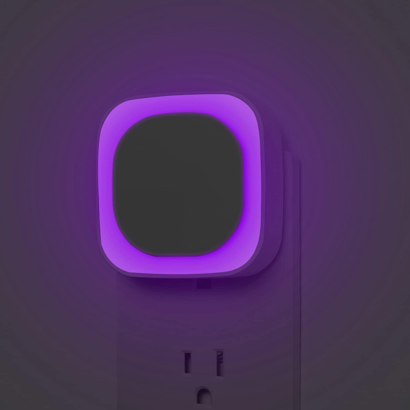 YUNLEX purple night light two-pack with dimmer for relaxing bedroom glow