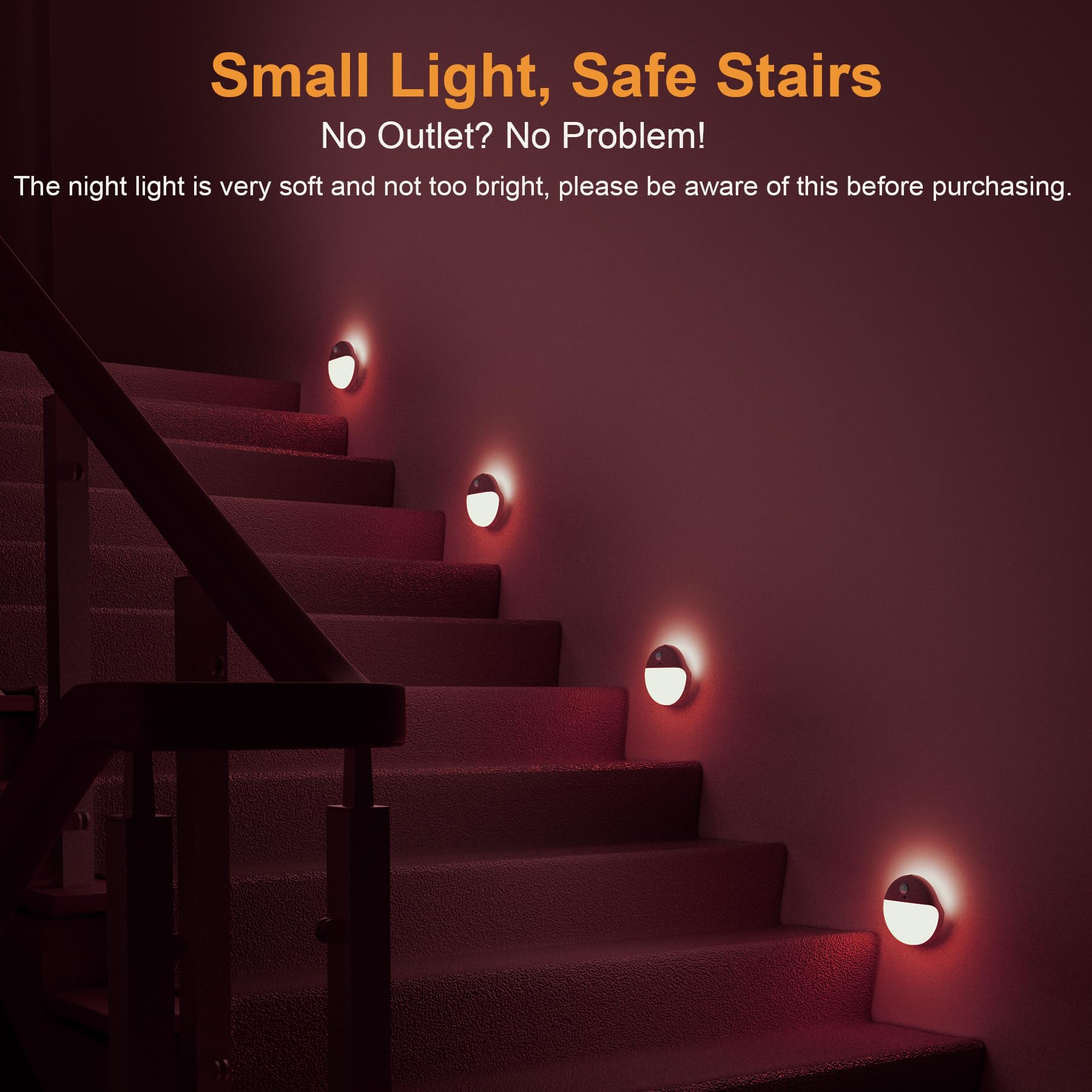 YUNLEX red night light dual lights on for balanced lighting
