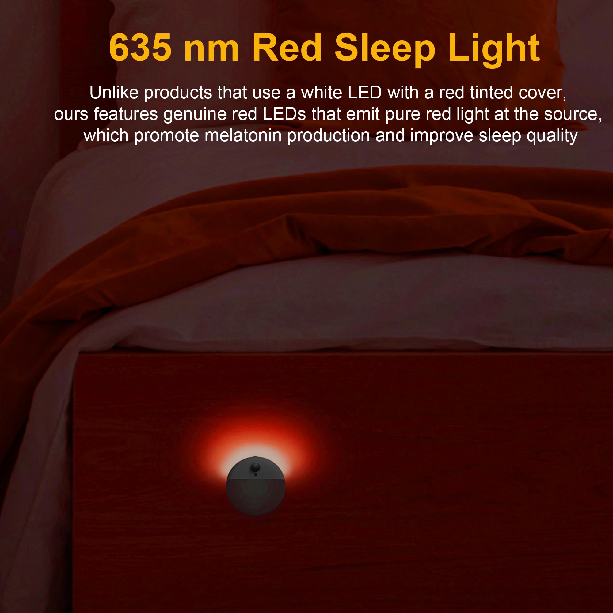 YUNLEX red night light stepless dimming control from soft to bright
