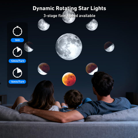 YunLone Galaxy Projector Pro timer feature enables automatic night viewing