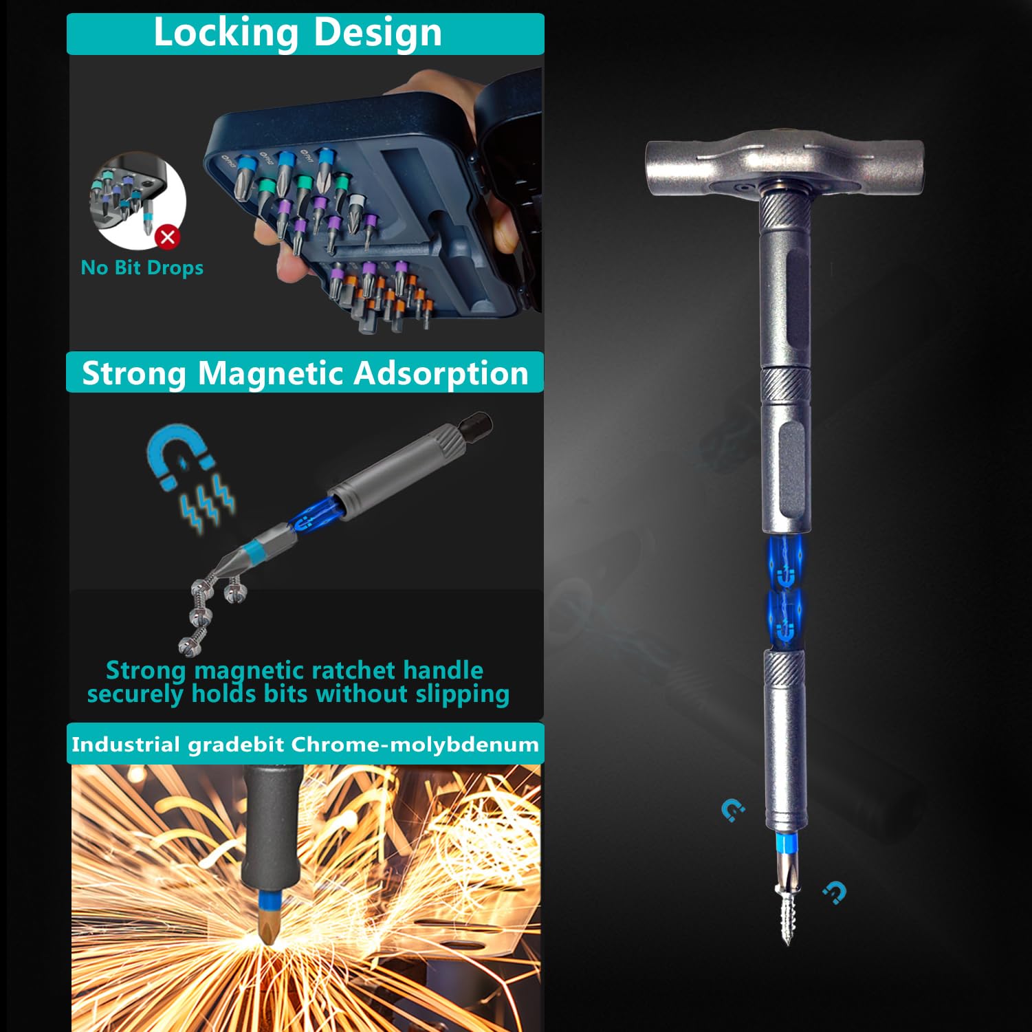 Yunniviva 58-tooth ratchet enables one-handed operation