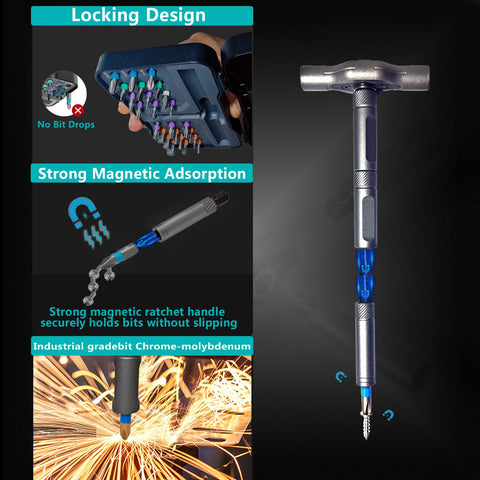 Yunniviva 58-tooth ratchet enables one-handed operation
