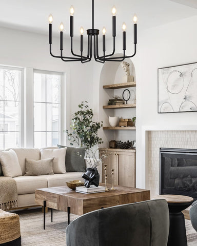 Yunnix bedroom chandelier creates warm, relaxing ambience
