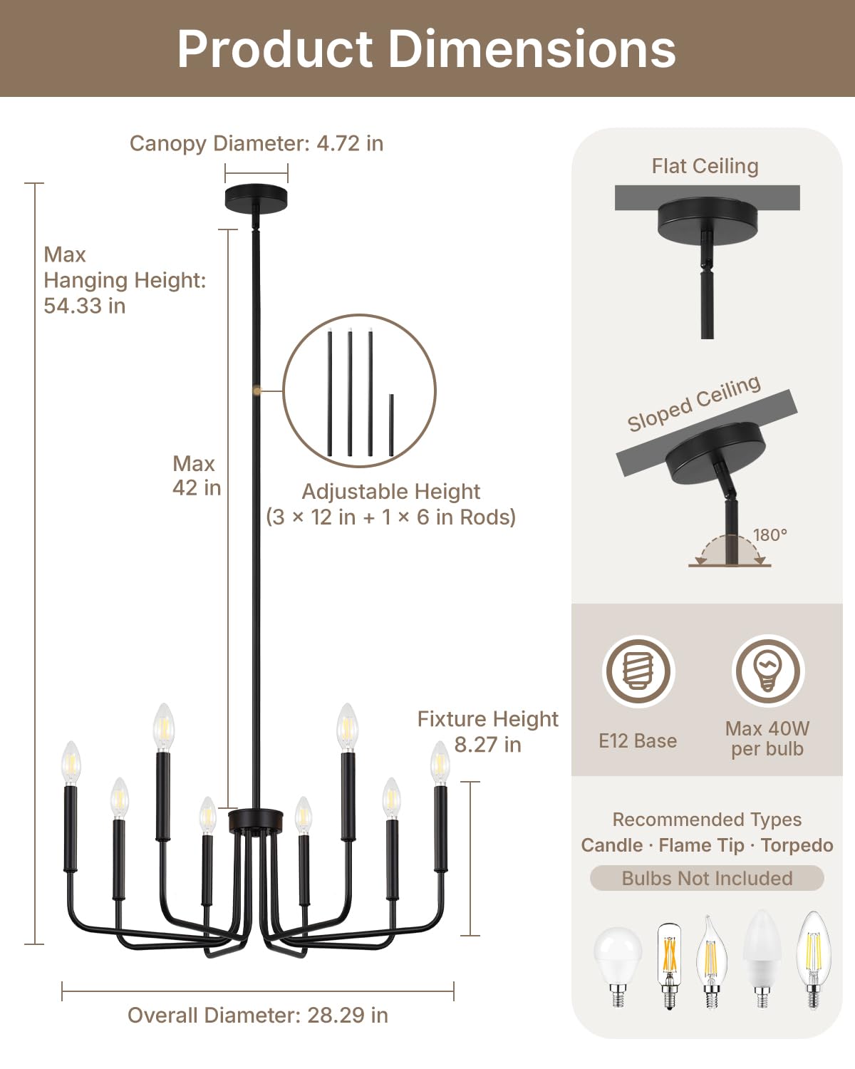 Yunnix iron hanging light offers sturdy build and versatile mounting