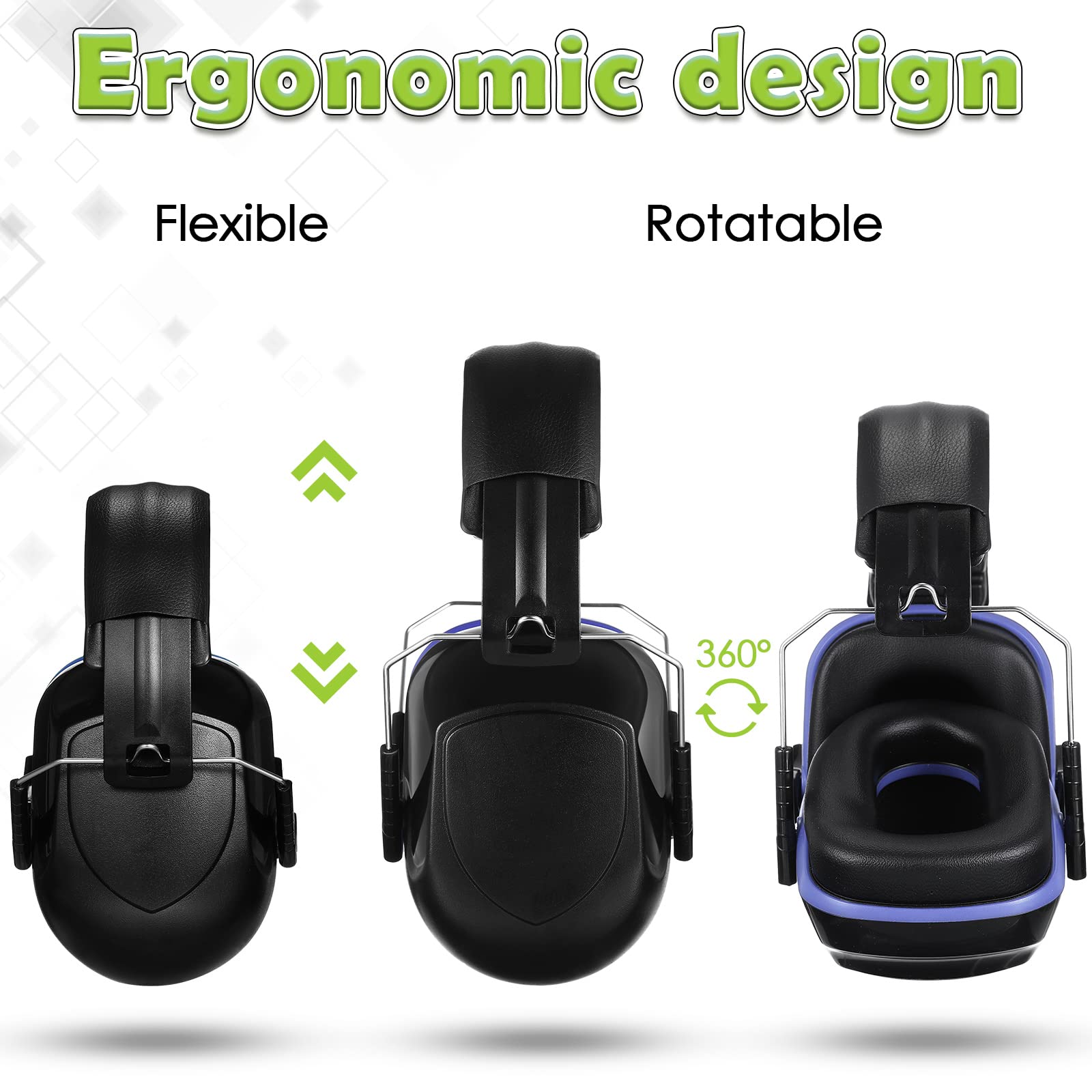 Yunsailing ear muffs with NRR 28dB reduce noise