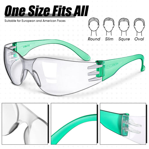 Yunsailing lightweight clear lens safety glasses for long wear