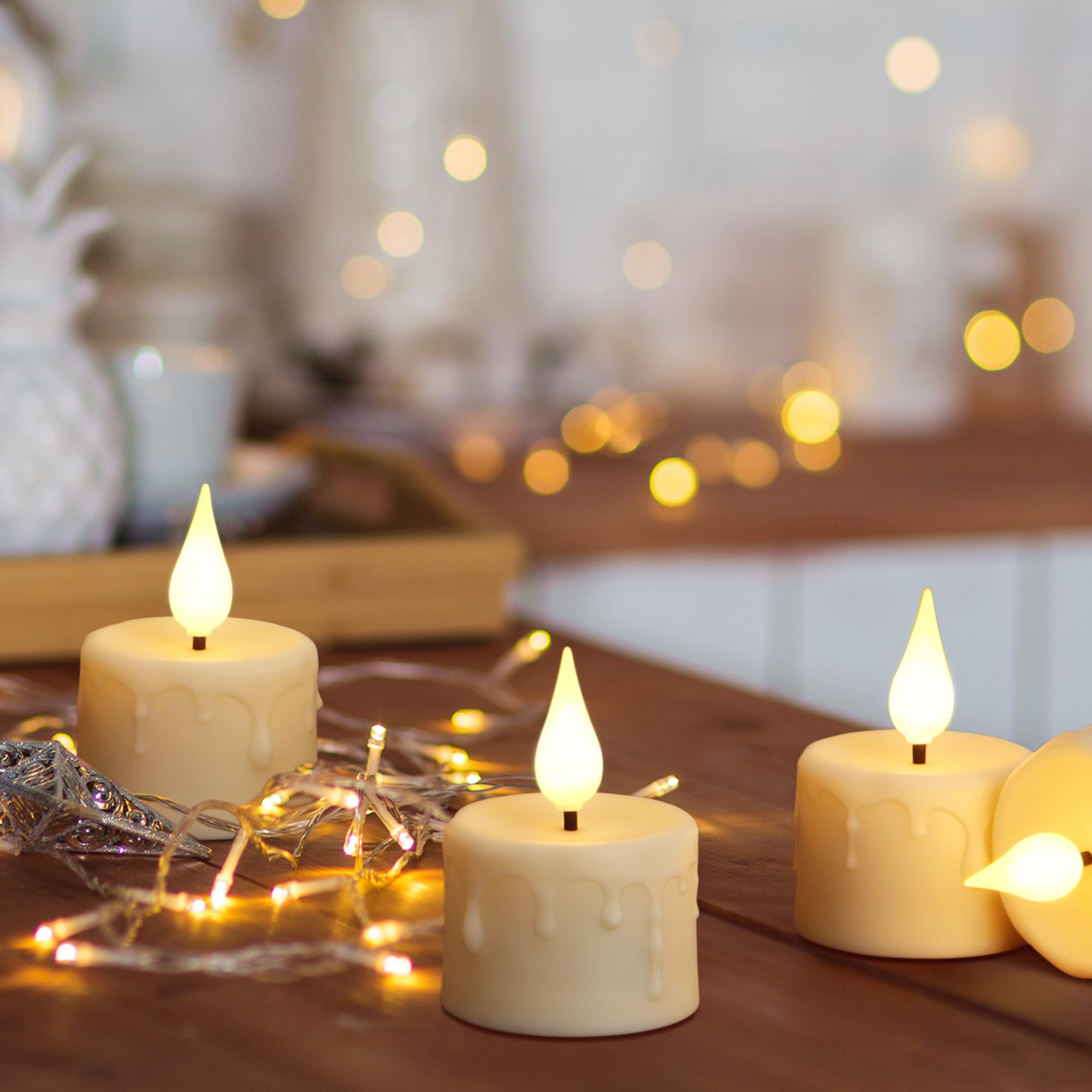 yunsheng 3D flicker flame tea light for realistic candlelight