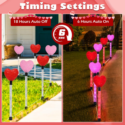 YUNVI red-pink glow outdoors adds warmth to gardens, yards and walkways