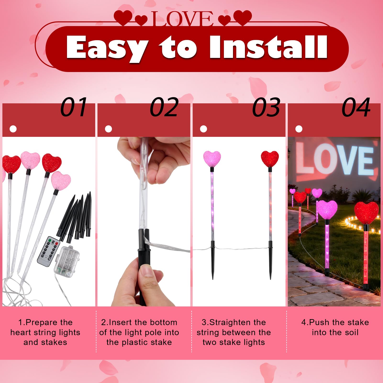YUNVI waterproof plastic stakes withstand weather for repeated seasonal use