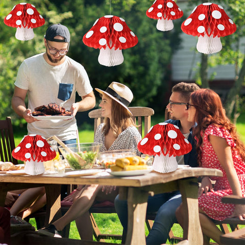 YUNXUAN 12in mushroom lantern with 42 dots for eye-catching centerpieces