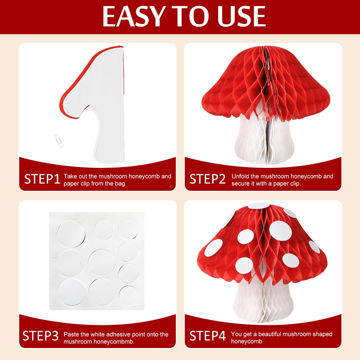 YUNXUAN mushroom honeycomb decor collection for indoor or outdoor use