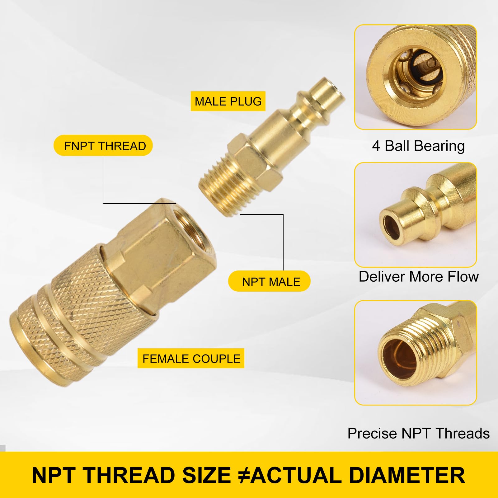 YUNXUNTENGLONG PTFE tape included for leak-tight seals.