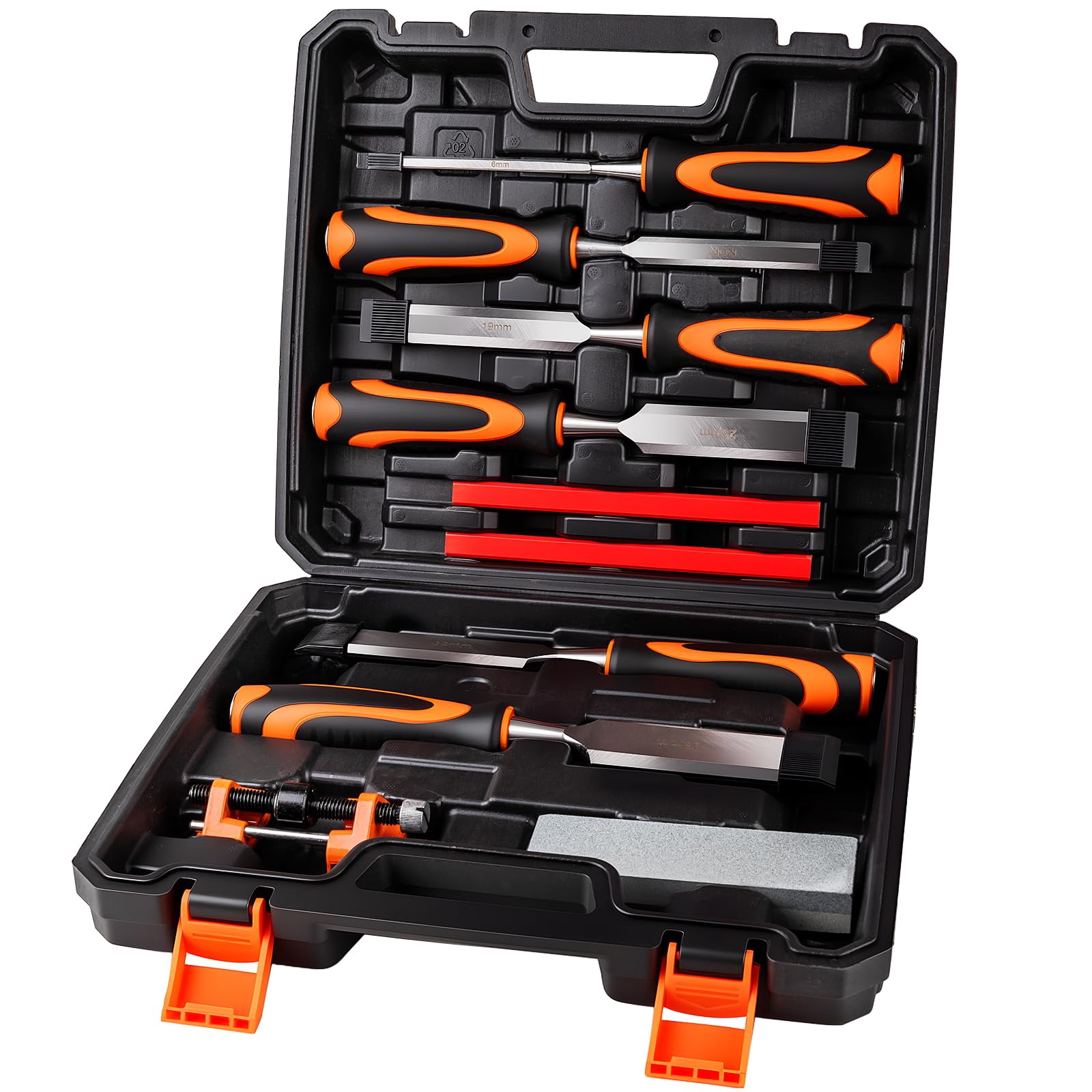 Yunziling 10Pcs Wood Chisel Set in box for precise carpentry tasks