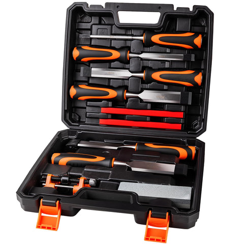 Yunziling 10Pcs Wood Chisel Set in box for precise carpentry tasks
