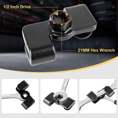 End view showing 1/2 inch drive compatibility on the Yunziling extender