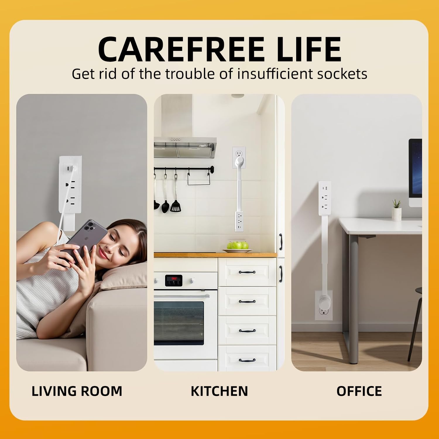 YupURStyle kitchen setup powers coffee maker and phone charger together
