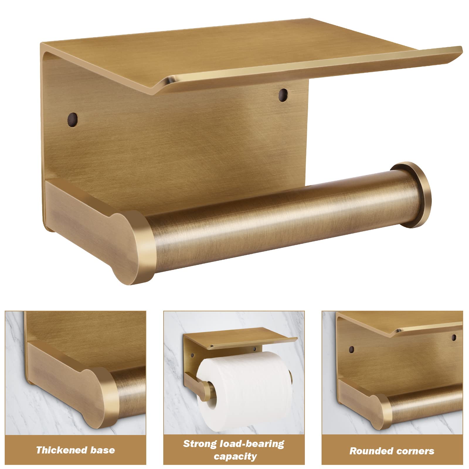 YURINJEE corrosion-resistant aluminum finish resists humidity for long-lasting bathroom appeal