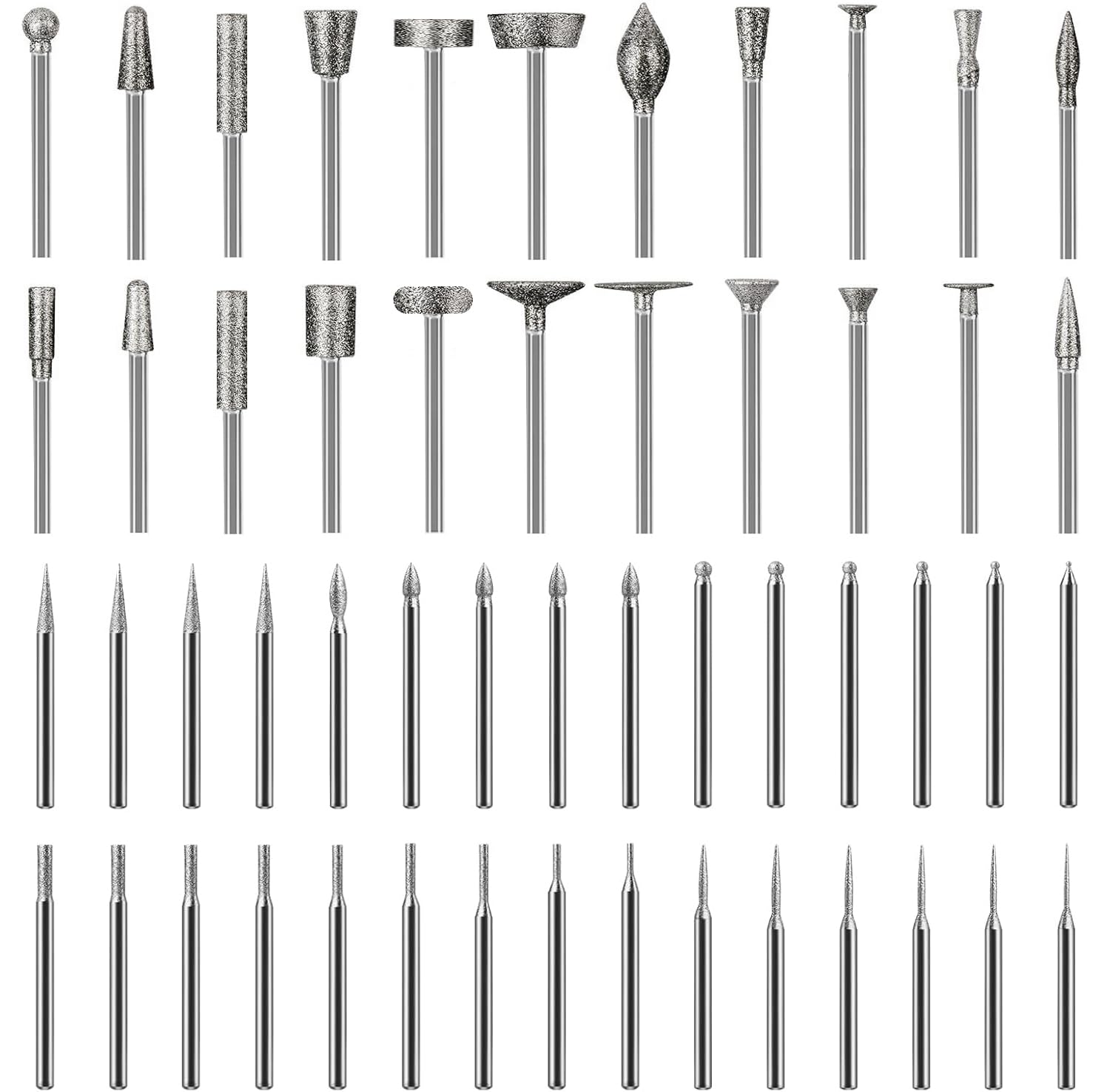 YURINWOO 52Pcs diamond bits set in a durable storage box for easy access.