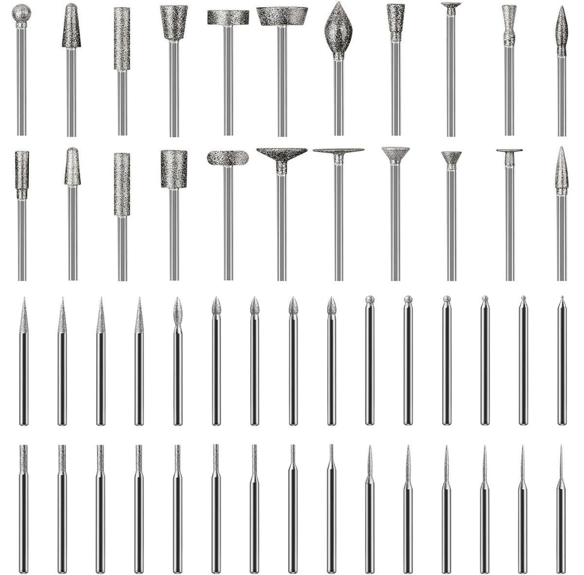 YURINWOO 52Pcs diamond bits set in a durable storage box for easy access.