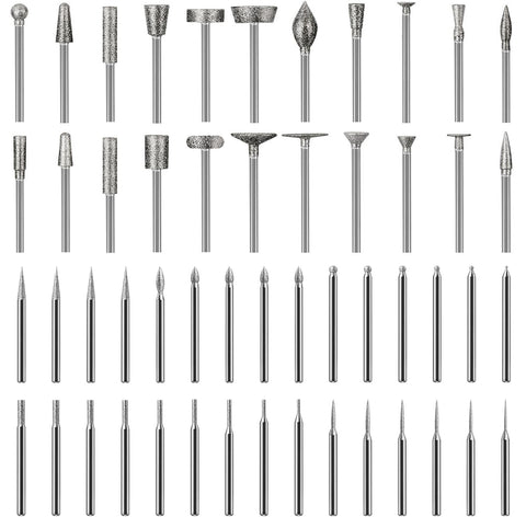 YURINWOO 52Pcs diamond bits set in a durable storage box for easy access.