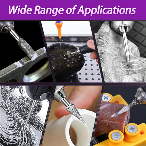YURINWOO burrs for stone, glass, and ceramics enable detailed carving and finishing.