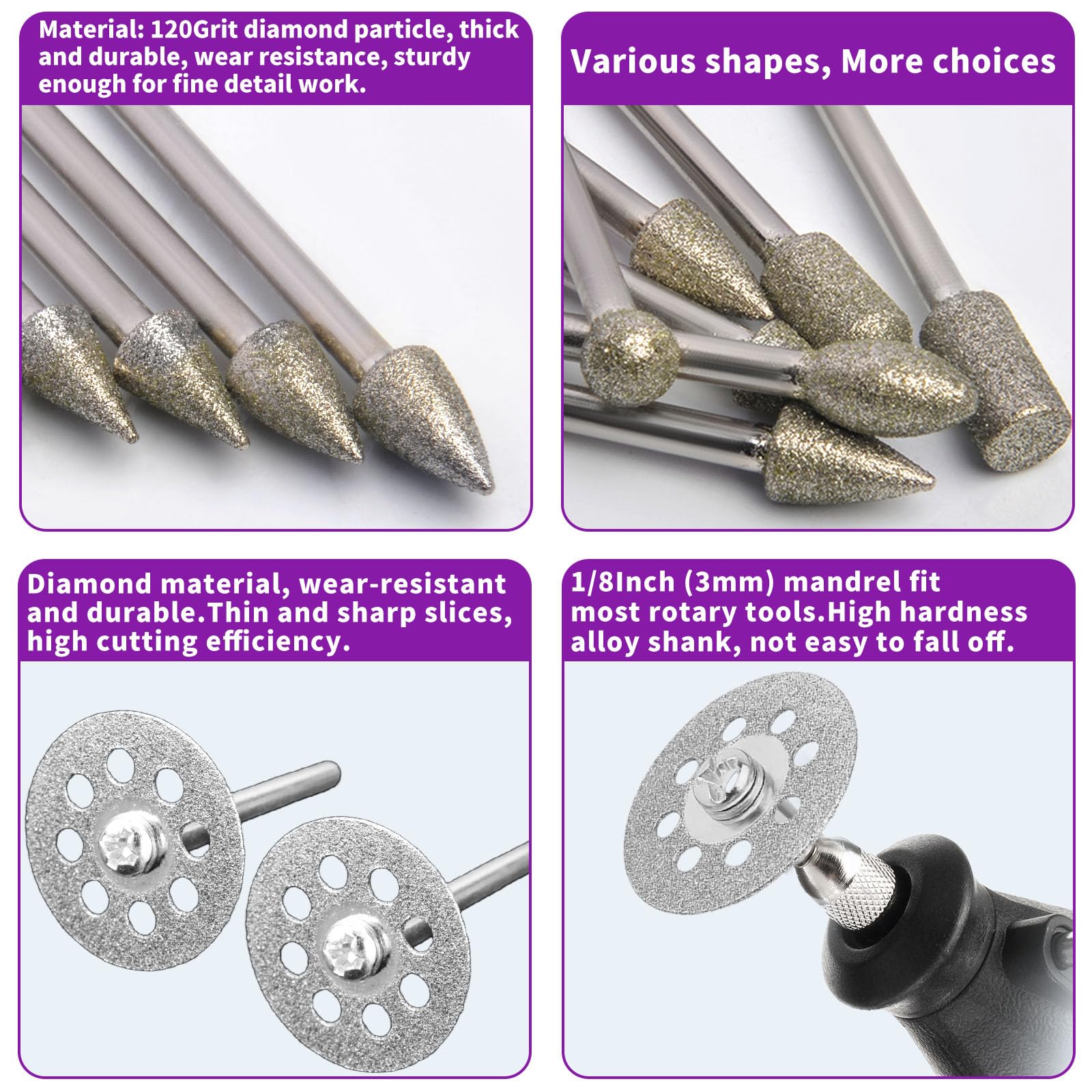 YURINWOO diamond cutting wheels for clean cuts on ceramics and glass
