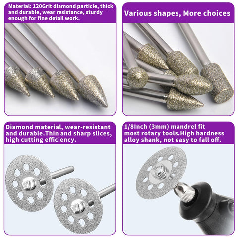 YURINWOO diamond cutting wheels for clean cuts on ceramics and glass