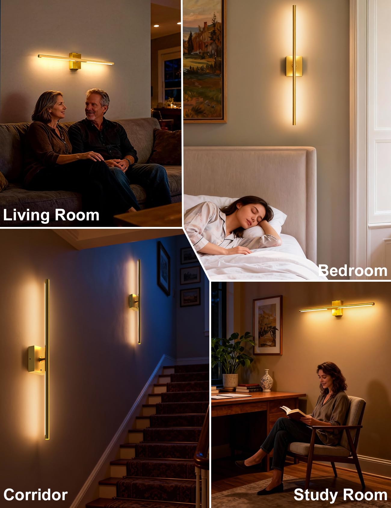 Yurnero 360 degree rotation of wall sconces for flexible lighting