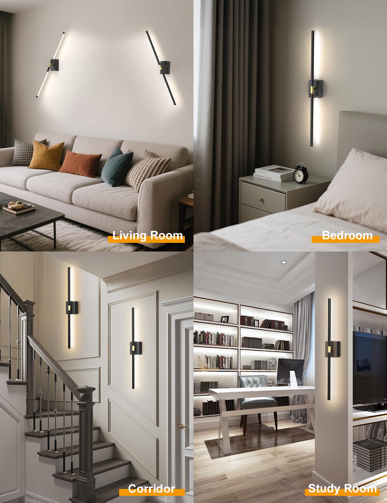 Yurnero wall sconce rotates 360 degrees for versatile lighting angles