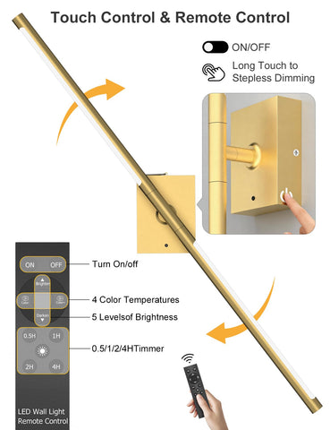 Yurnero wall sconce remote control enables easy adjustments
