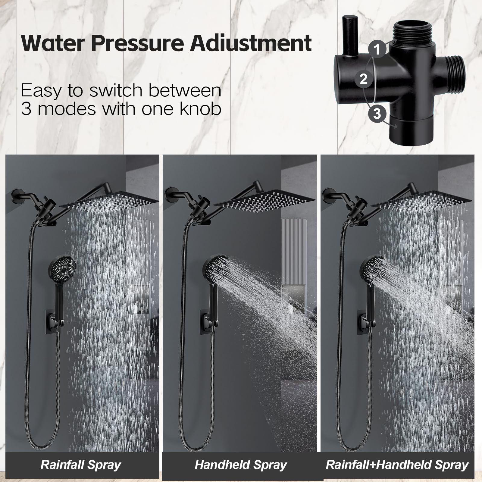 Yurnomy handheld spray combo offers versatile rinsing for hair, pets, or cleaning the shower.
