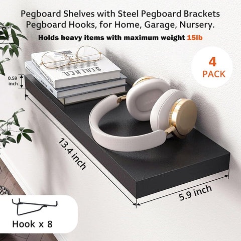 YUSFKJ heavy-duty shelves hold 15-20 lbs safely when mounted