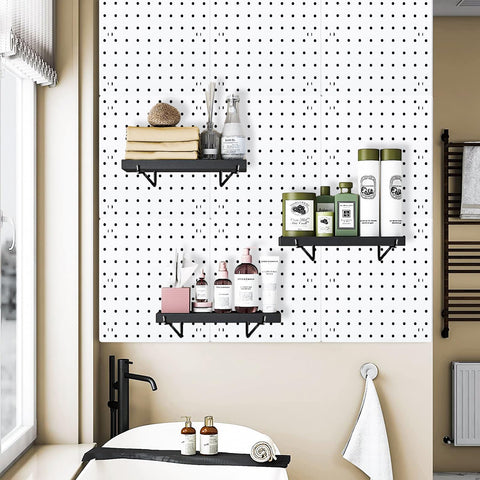 YUSFKJ wooden pegboard shelves suit kitchen, office, or garage storage