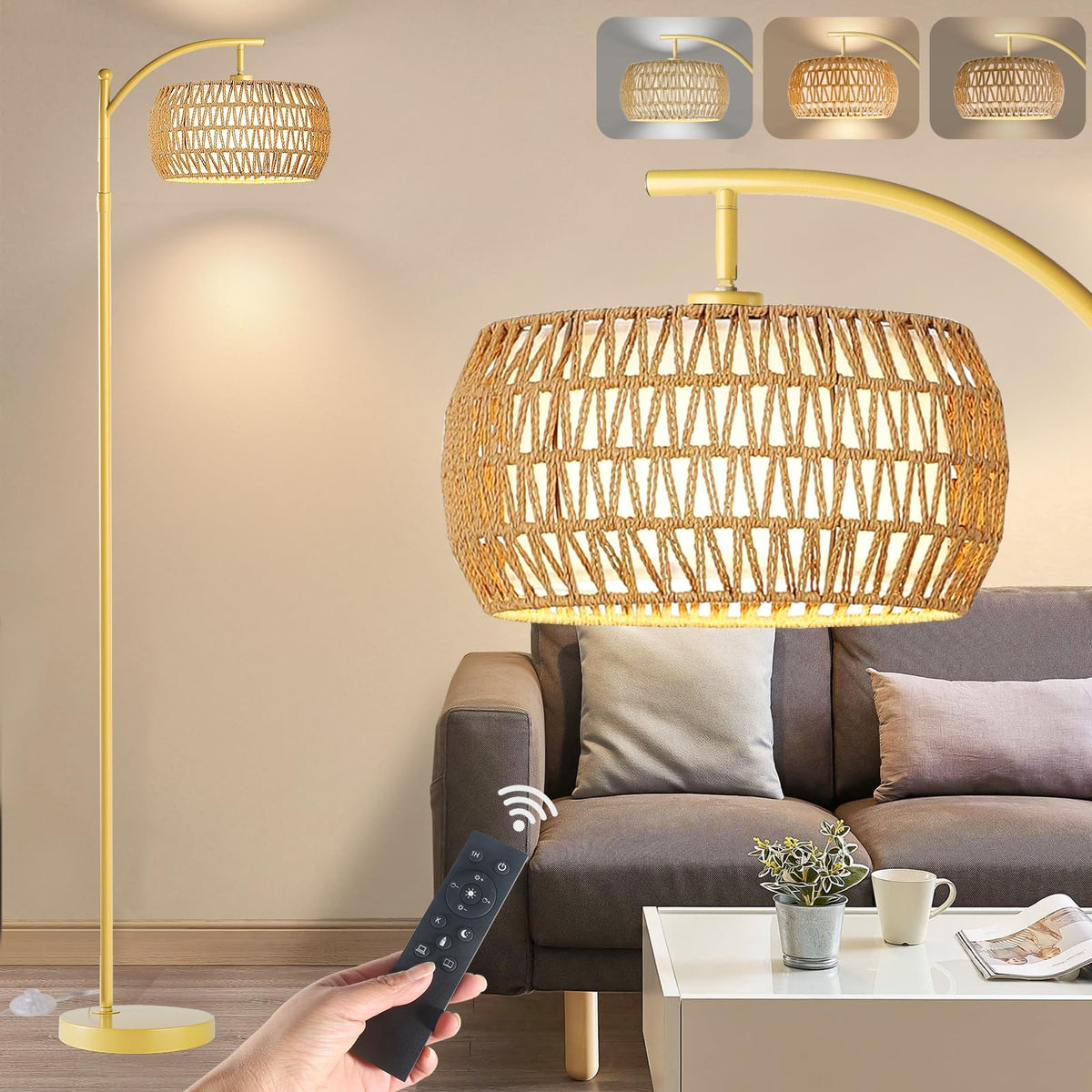 Yusist Arc lamp with remote magnet for easy reach and control