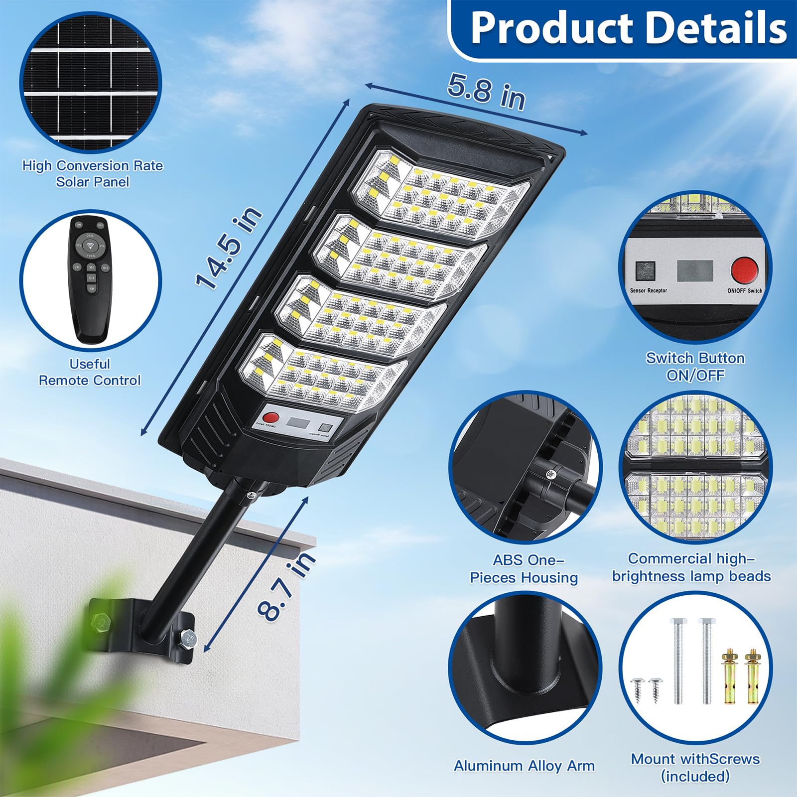 Yusist IP66 waterproof design withstands harsh weather for year-round outdoor lighting.