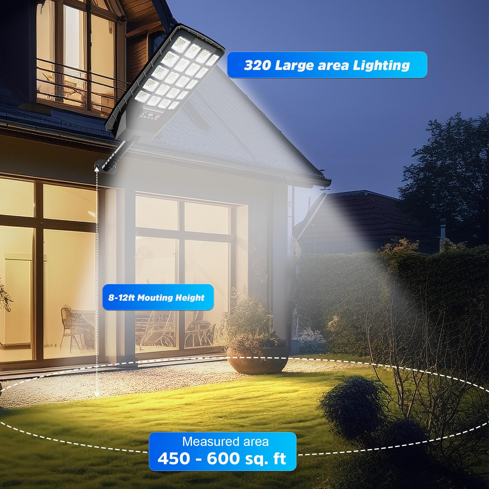 Yusist solar street light LED beads close-up emphasizes bright, durable illumination.