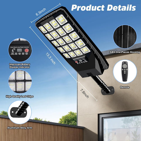 Yusist solar street light remote control for easy mode switching.