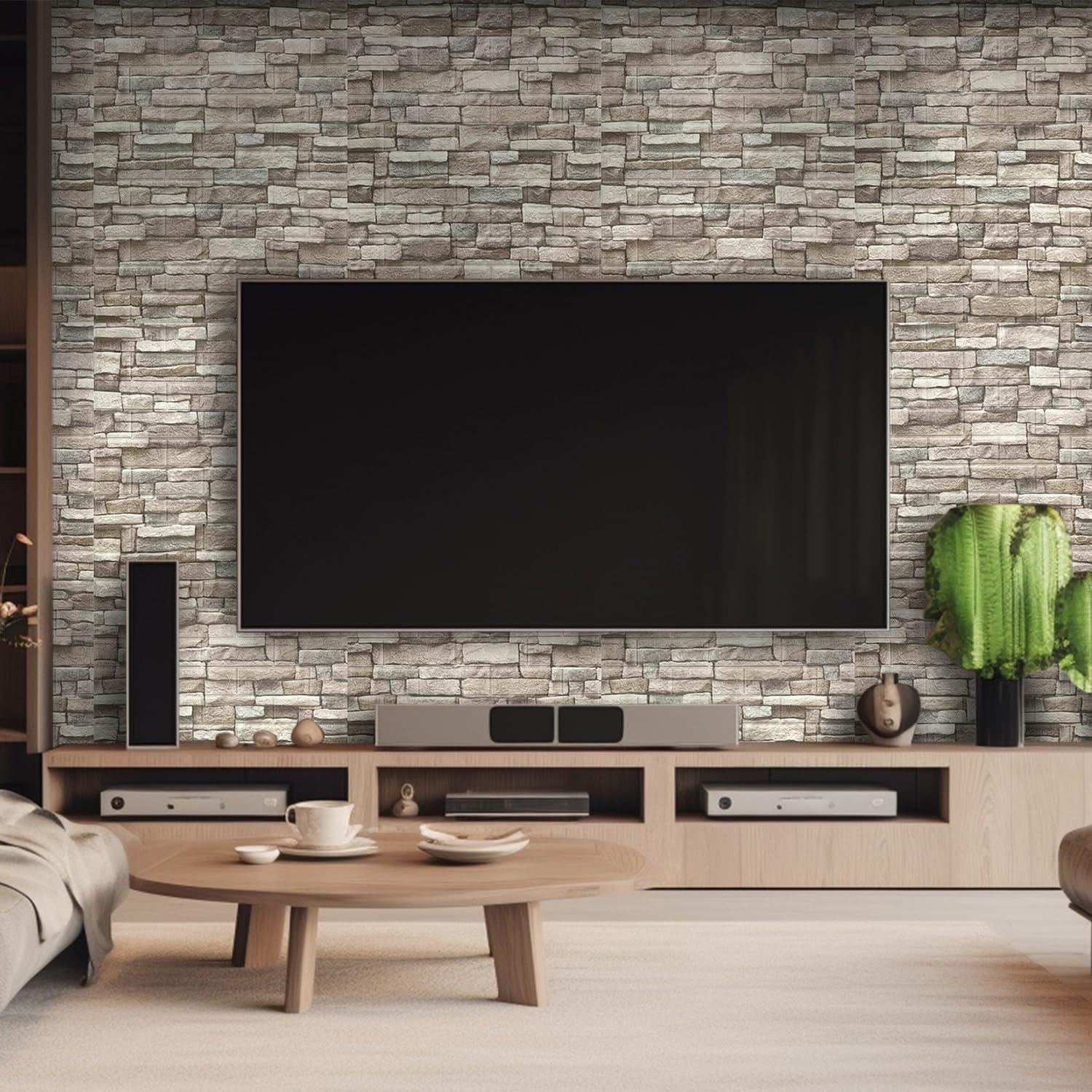 Yutianli faux brick wall 20pcs adds texture and warmth