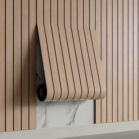 Yutianli PVC slat wall panel demonstrates easy peel-and-stick installation for fast upgrades.